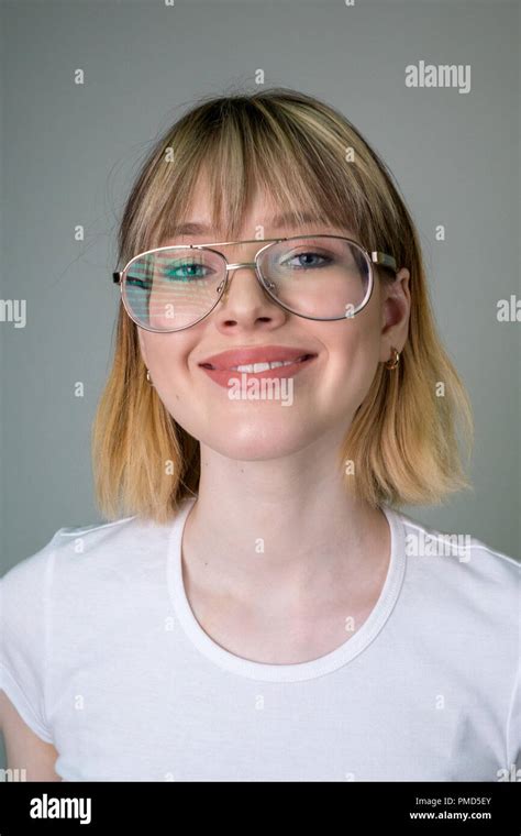 466 Girl Blonde Hair With Glasses Stock Photos & High